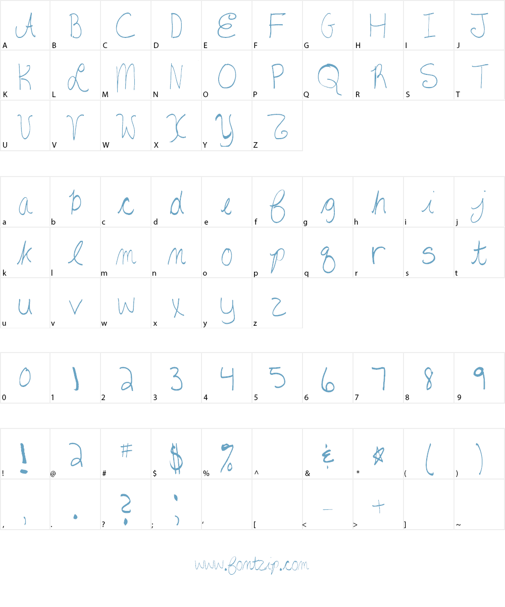AEZ Anastacia HW Font Character